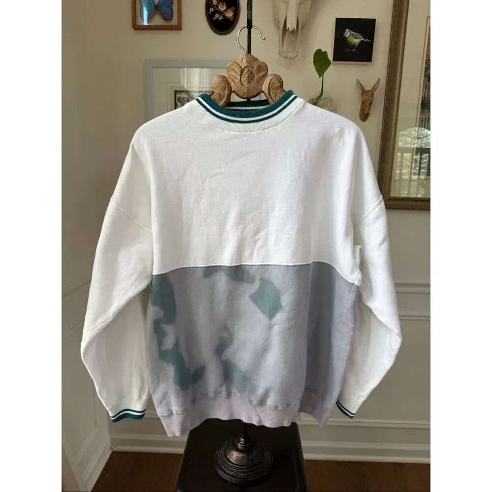 Vintage 90s Nuovo Jeanswear Mock Neck Sweatshirt Reverse Tie Dye XL